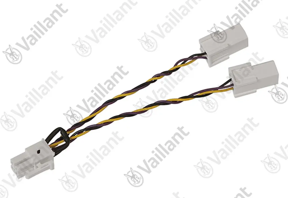 Vaillant Kabel mit Y-Form und drei Anschlüssen, bestehend aus mehreren Drähten in verschiedenen Farben, für elektrische Verbindungen.
